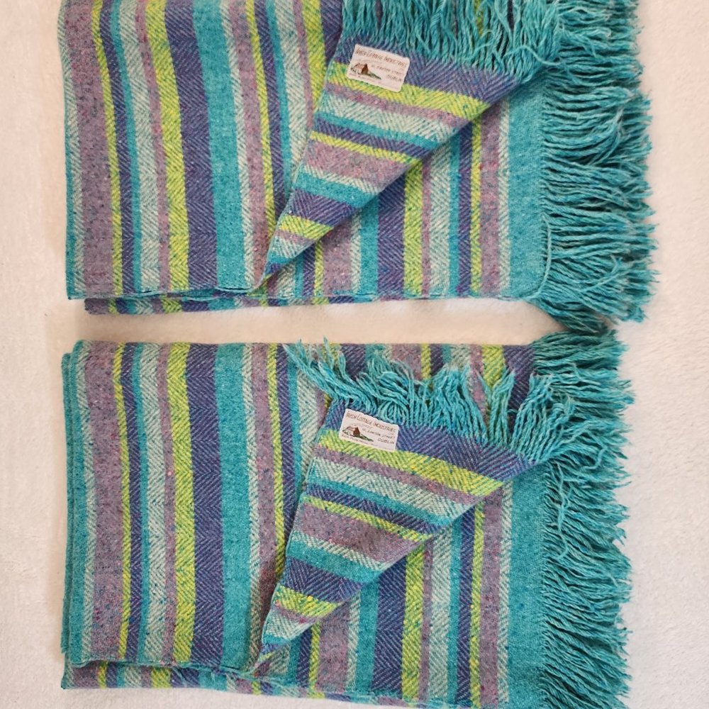 Vintage Irish Cottage Industries Wool Blankets
